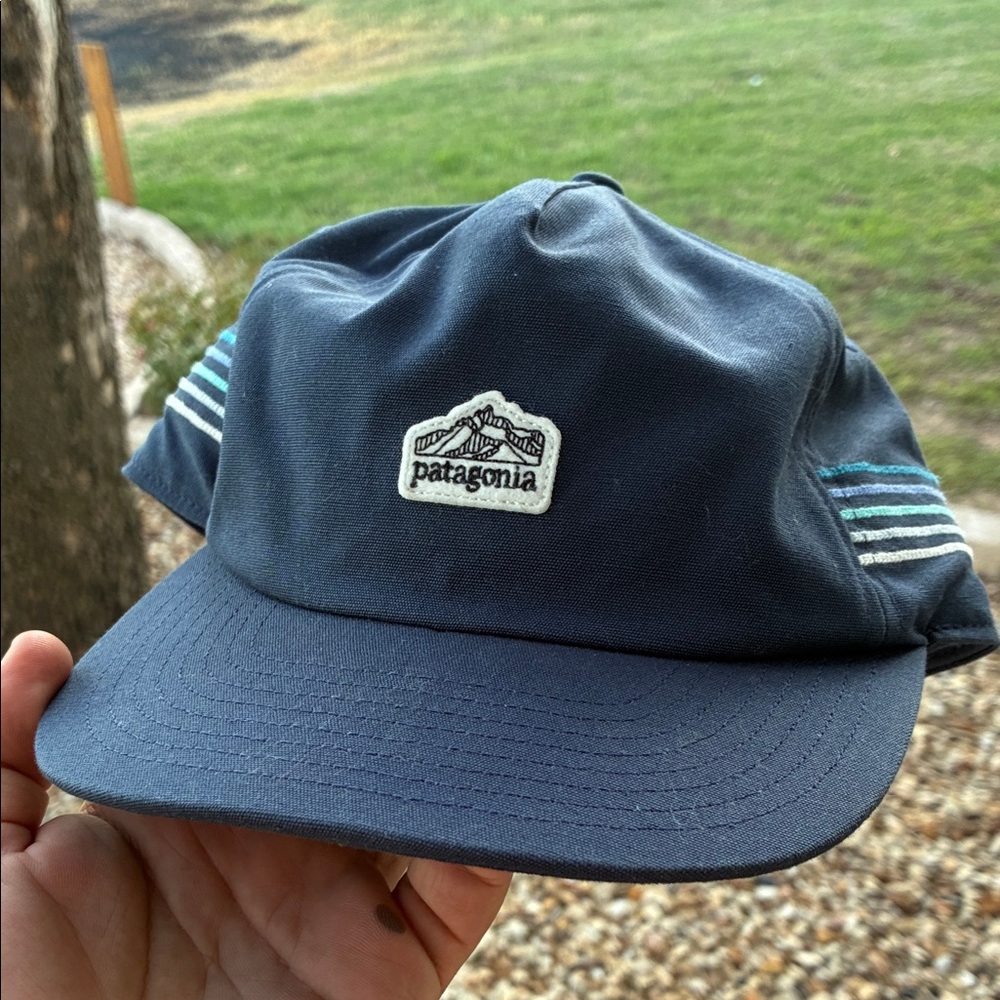 Patagonia Navy Cap with Striped Accents